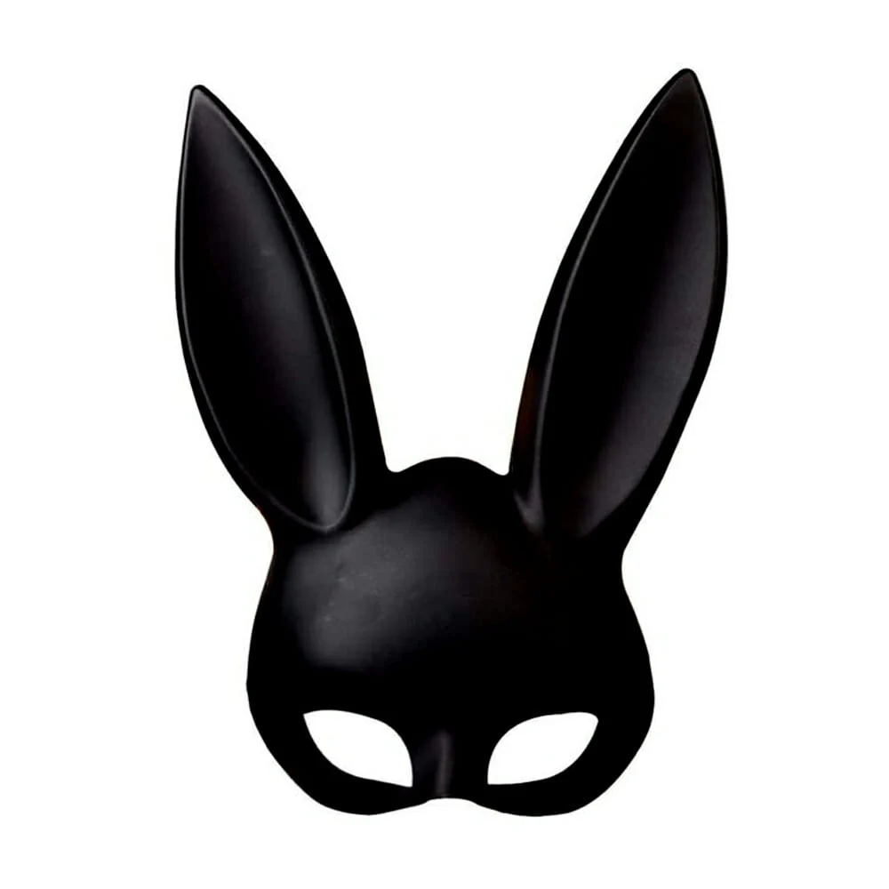 1pza Mascara con diseño de conejo sexy en color negro o blanco / atf-…