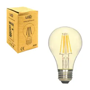 Foco led a60 tipo vintage de luz cálida con consumo de 6w - 2700k / a…
