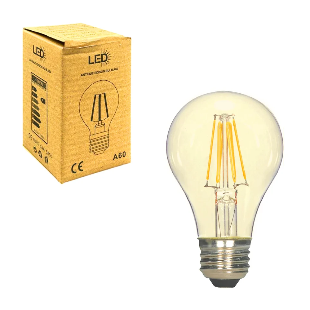 Foco led a60 tipo vintage de luz cálida con consumo de 6w - 2700k / a…