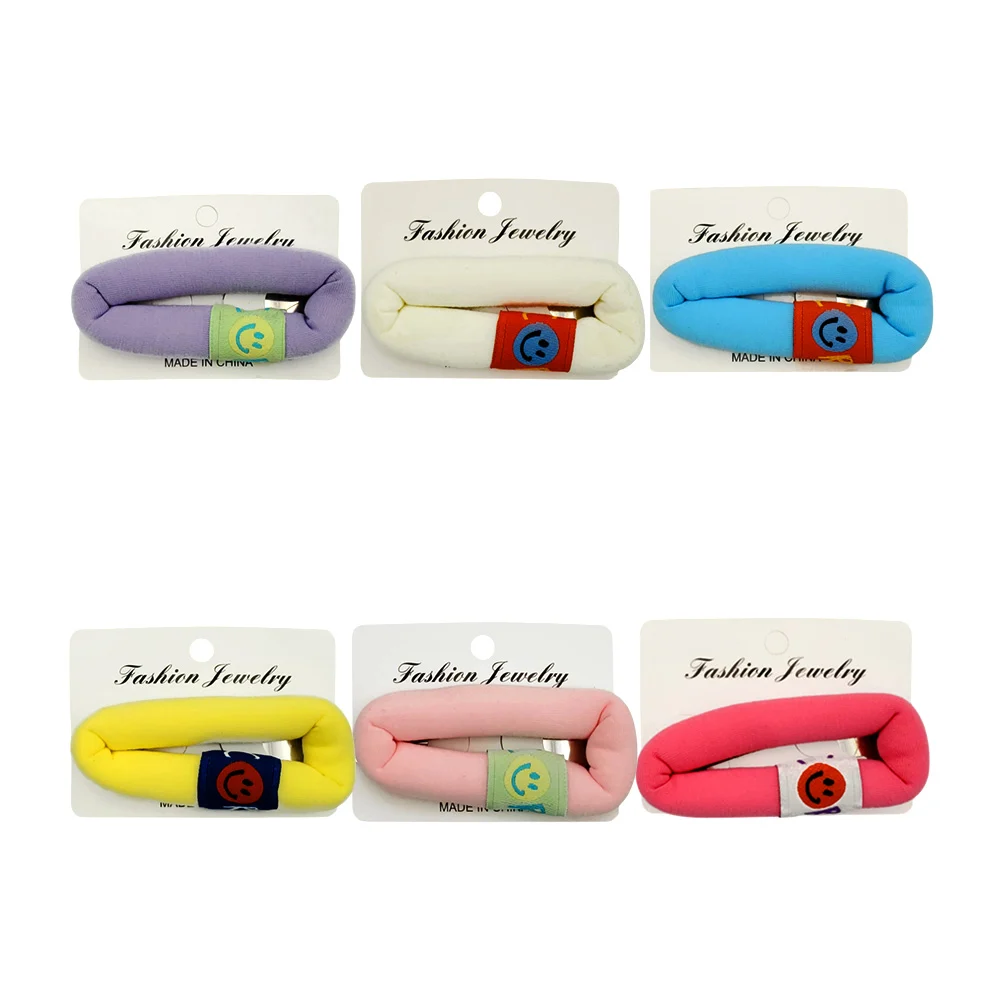 Paquete 6 broches grandes para el cabello, diseño de dona y carita fe…