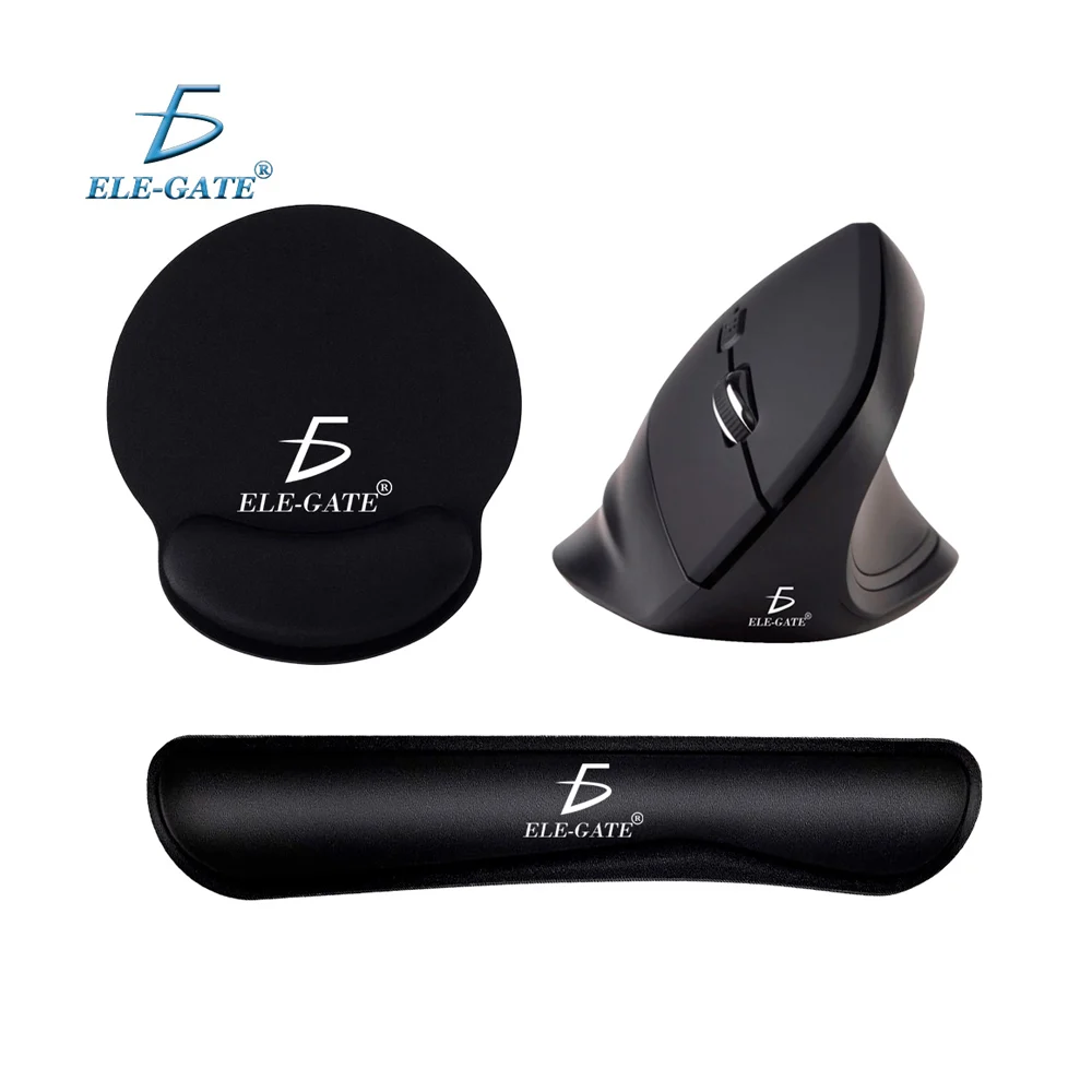 Kit gamer confort con mouse vertical, mouse pad y almohadilla cojín r…