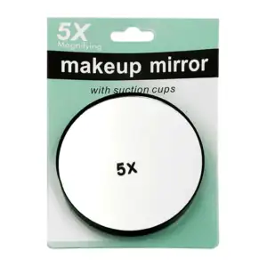 Mini espejo para maquillaje, con ventosas de succión, zoom de 5x / m0…
