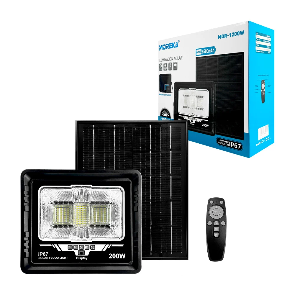 Sistema de iluminación solar 200w con protección ip67, lámpara - refl…