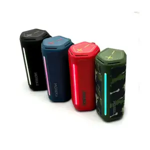 Bocina bluetooth en forma de pentágono con luz led, radio fm y ranura…