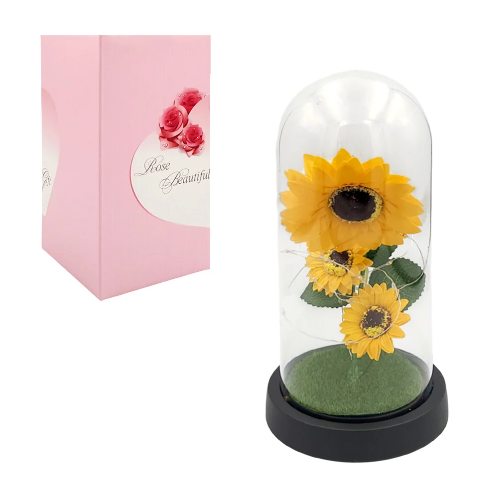 3 Flores encapsuladas, con luz led, variedad de diseños / mqj-100 / g…