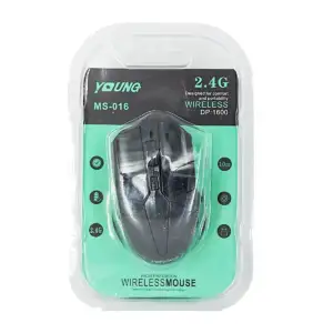 1pza Mouse / ratón inalámbrico con cuerpo de plástico ergonómico, bot…