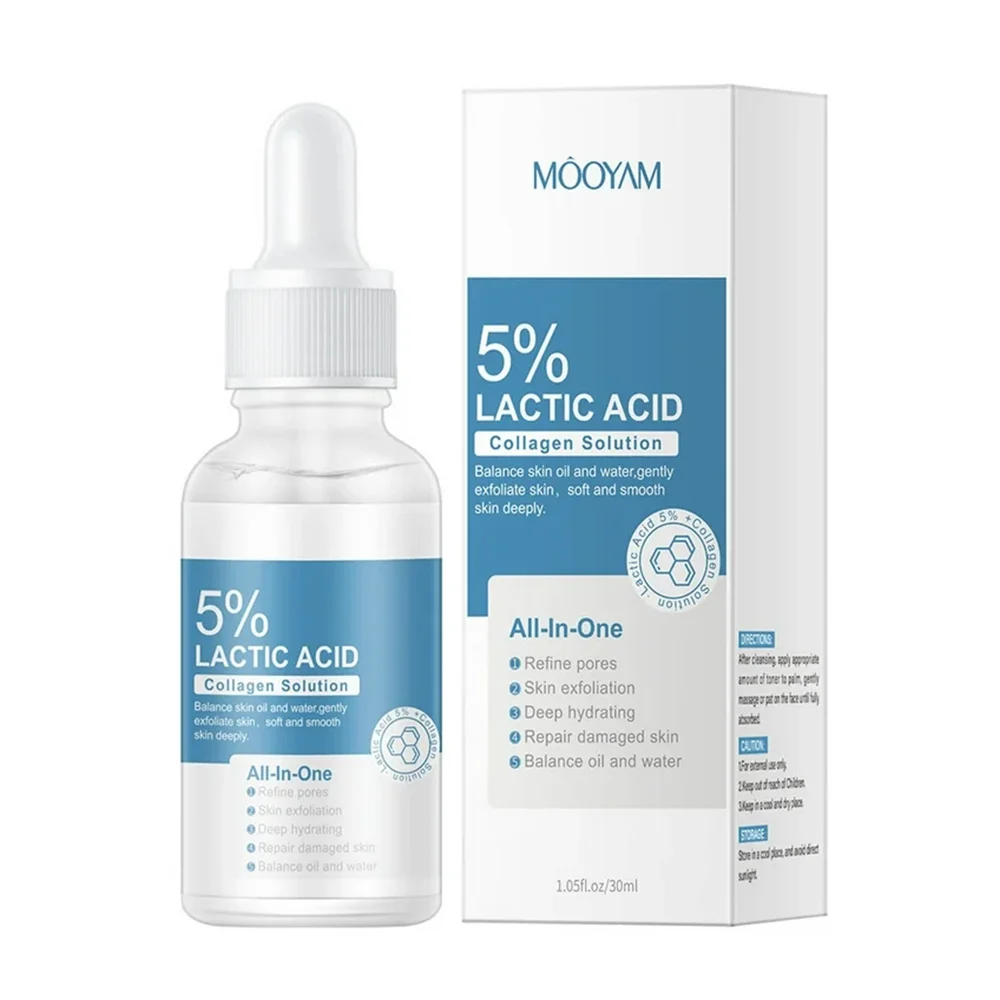 Serum hidratante con 5% de ácido láctico, exfolia, suaviza y mejora e…