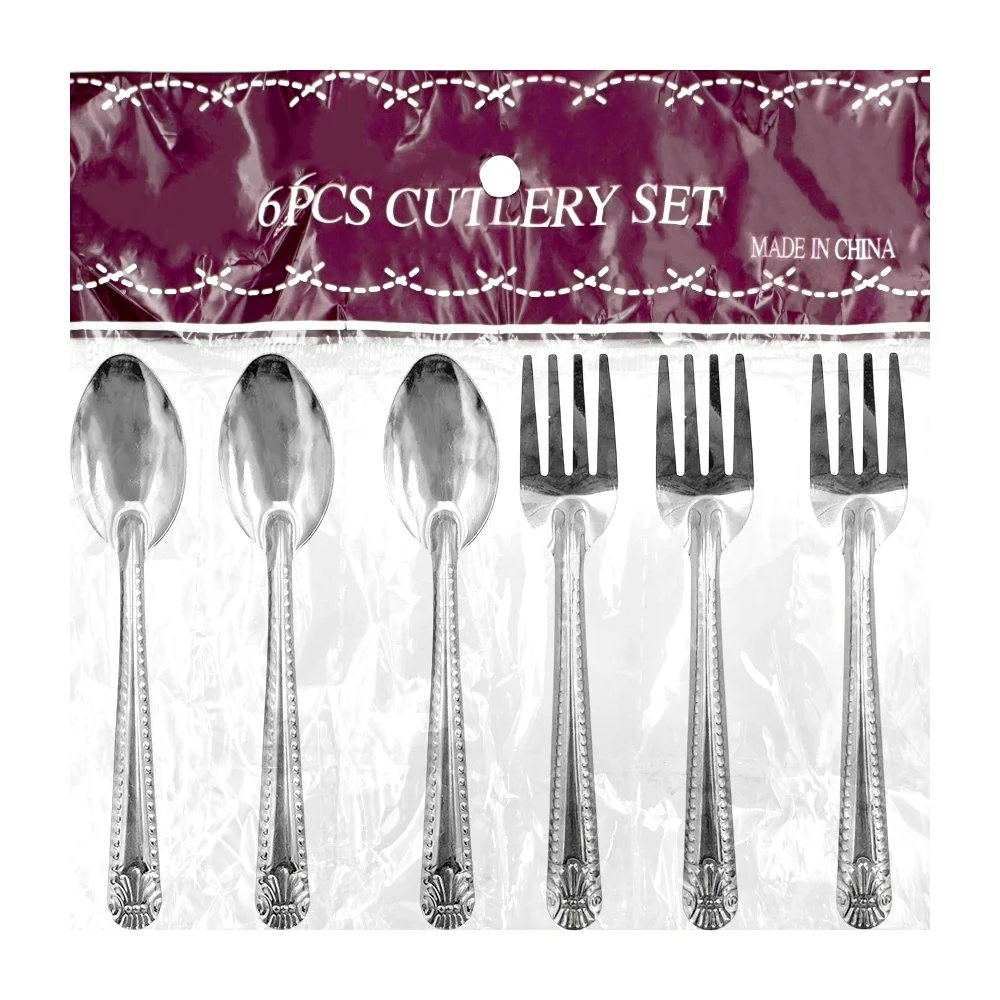Juego de 6 mini cubiertos cucharas y tenedores de acero / mt072 / 6pc…