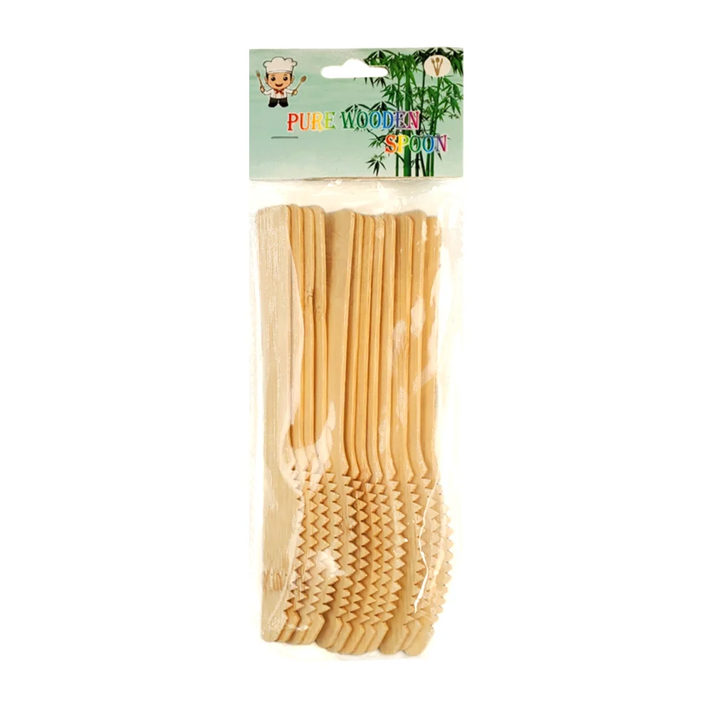 Paquete con 12 cuchillos de madera de bambú natural / mt1335 / pure w…