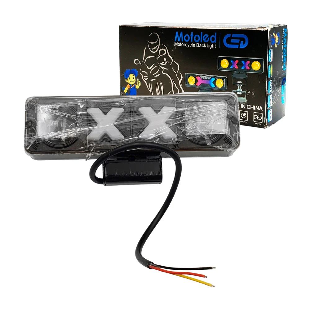 Lámpara faro led trasera para motocicleta, con 4 foco en forma de x y…