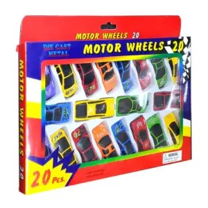 Paquete 20 carros de metal motor wheels, variedad de colores / mx1320