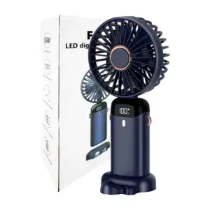 Ventilador manual pequeño de plástico con 5 velocidades, indicador de…