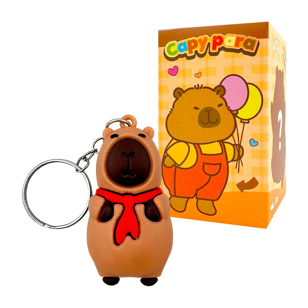 Llavero colgante en forma de capibara con diseño sorpresa con aro par…