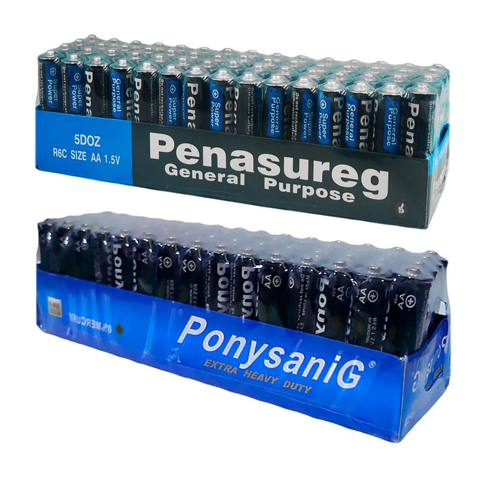 Paquete con 60 pilas aa ponysanig o penasureg, 1.5v / um-3 / nskl-478…