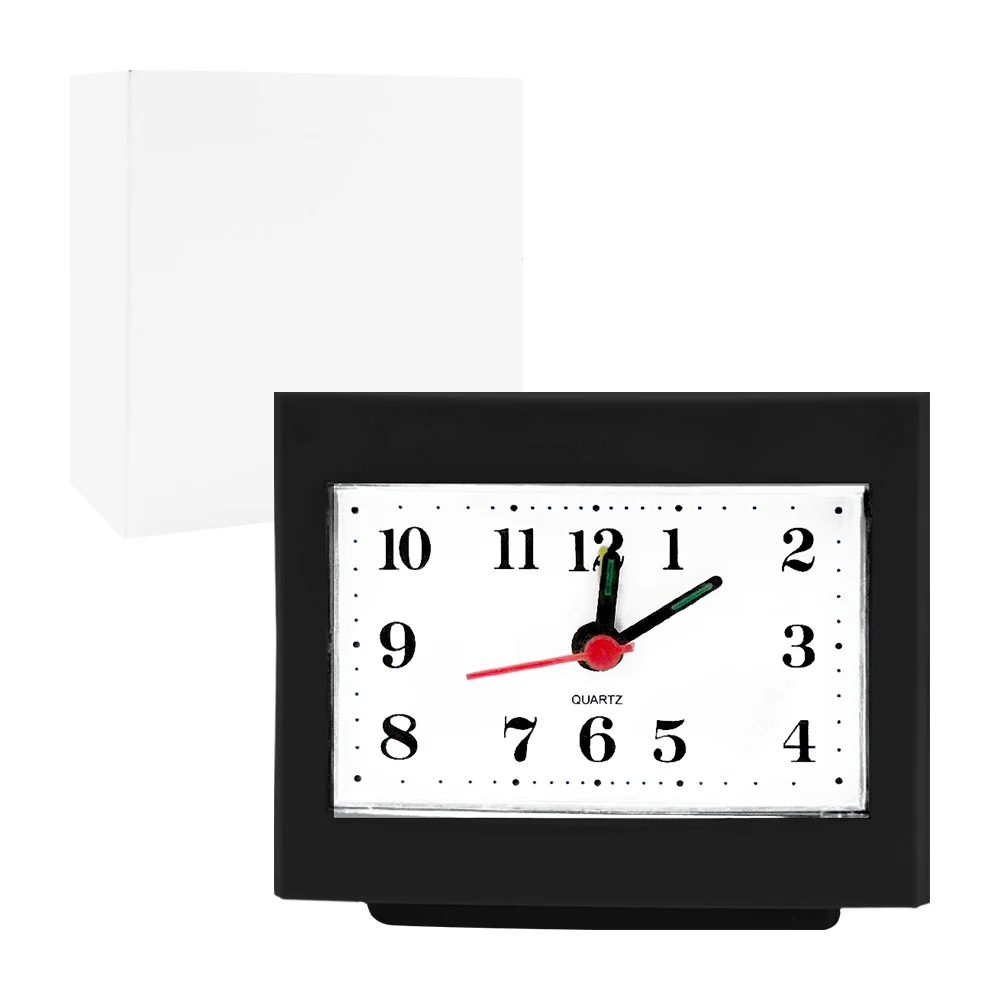 Reloj despertador pequeño para escritorio, rectangular, variedad de c…