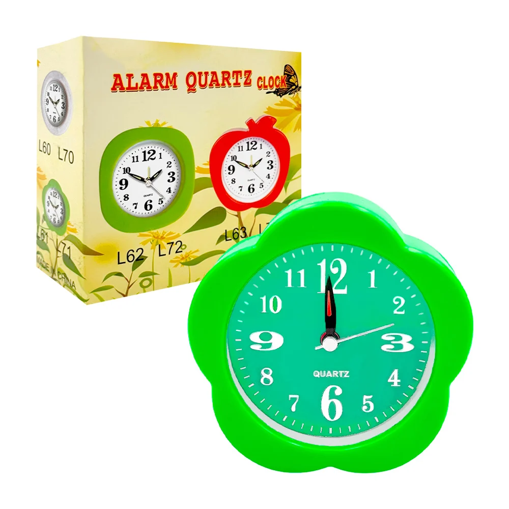 Reloj despertador pequeño para escritorio con forma de flor, variedad…