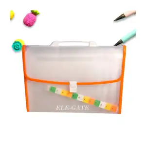 Carpeta folder tipo maletín transparente de plástico con 12 separador…