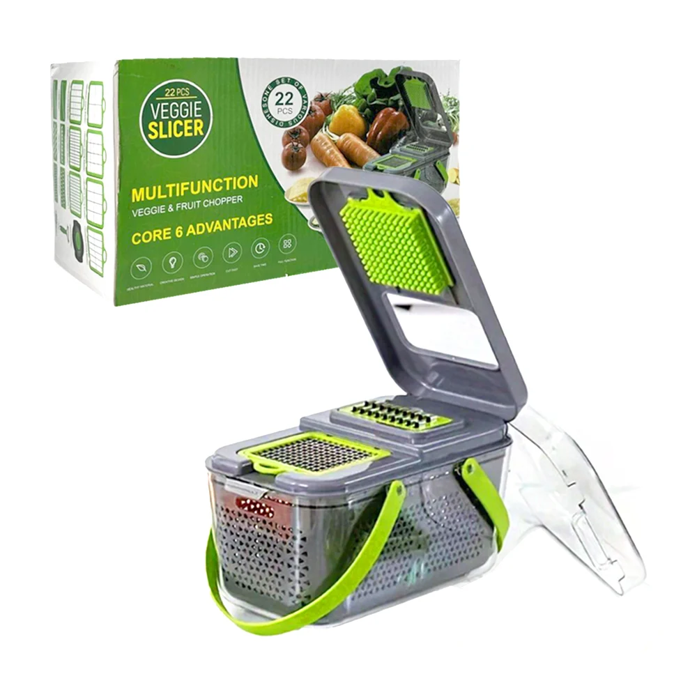 Cortador / rayador para alimentos multifuncional con cuchillas interc…