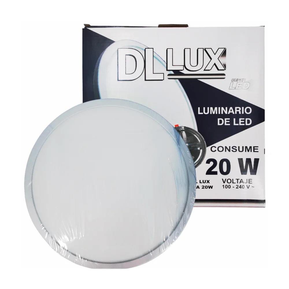 Lámpara led tipo plafón redondo dl lux de luz blanca con 1400 lúmenes…