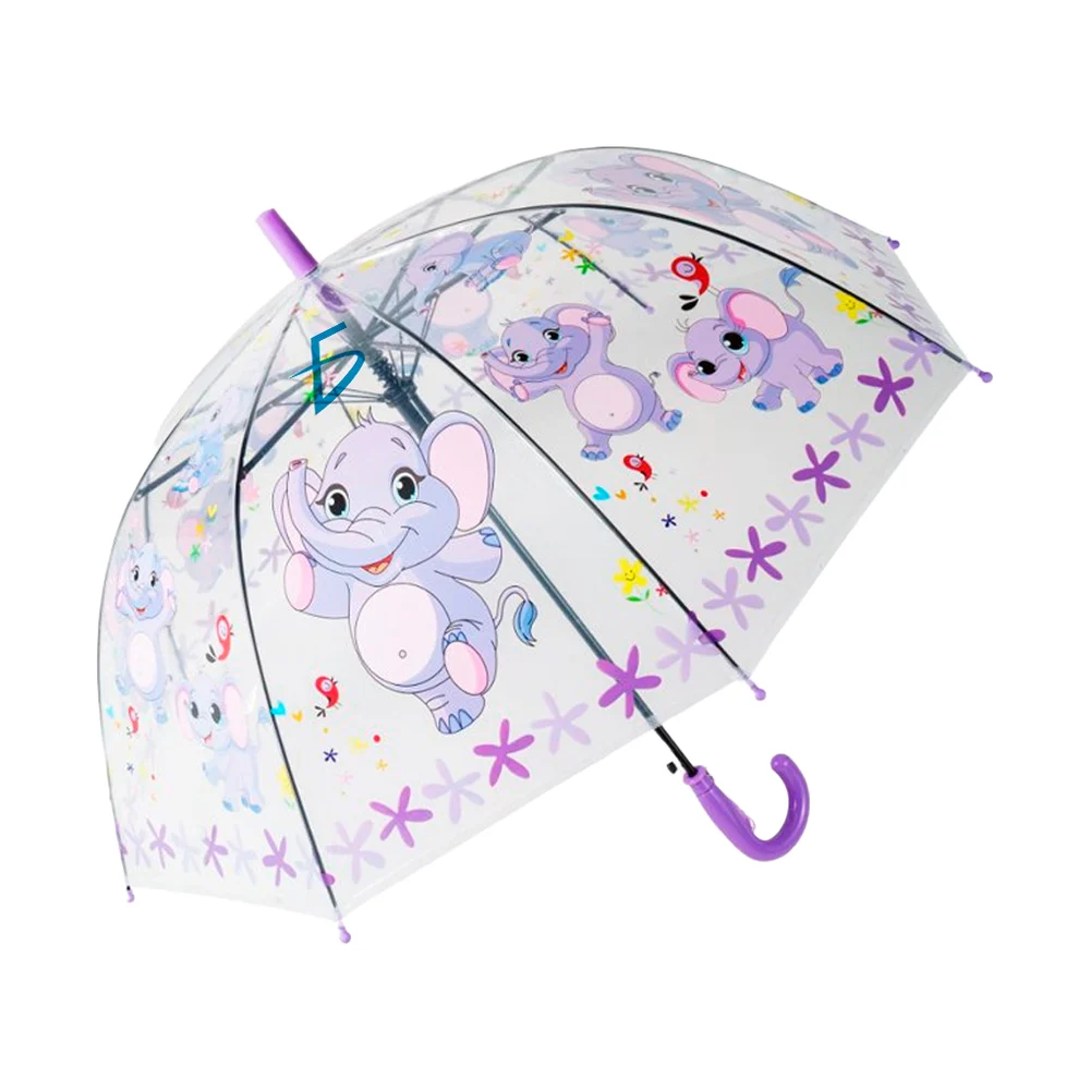 Paraguas infantil transparente de tela impermeable con silbato y dise…