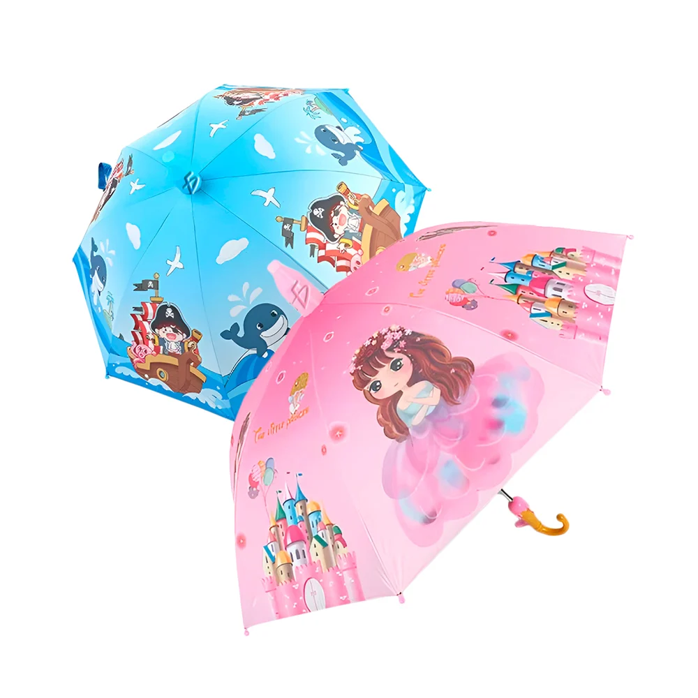 Paraguas kawaii con silbato y diseño para niña y niño, variedad de co…