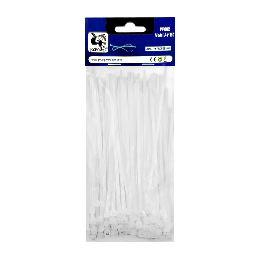 Paquete con 100 cinchos delgados blancos / cinchos young / pf002 / a4…