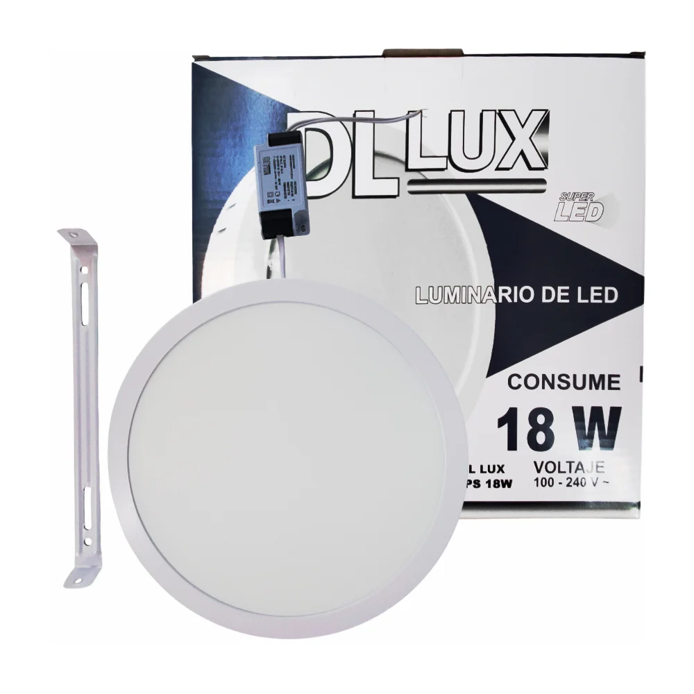 Lámpara led tipo plafón redondo dl lux de luz blanca con 1260 lúmenes…
