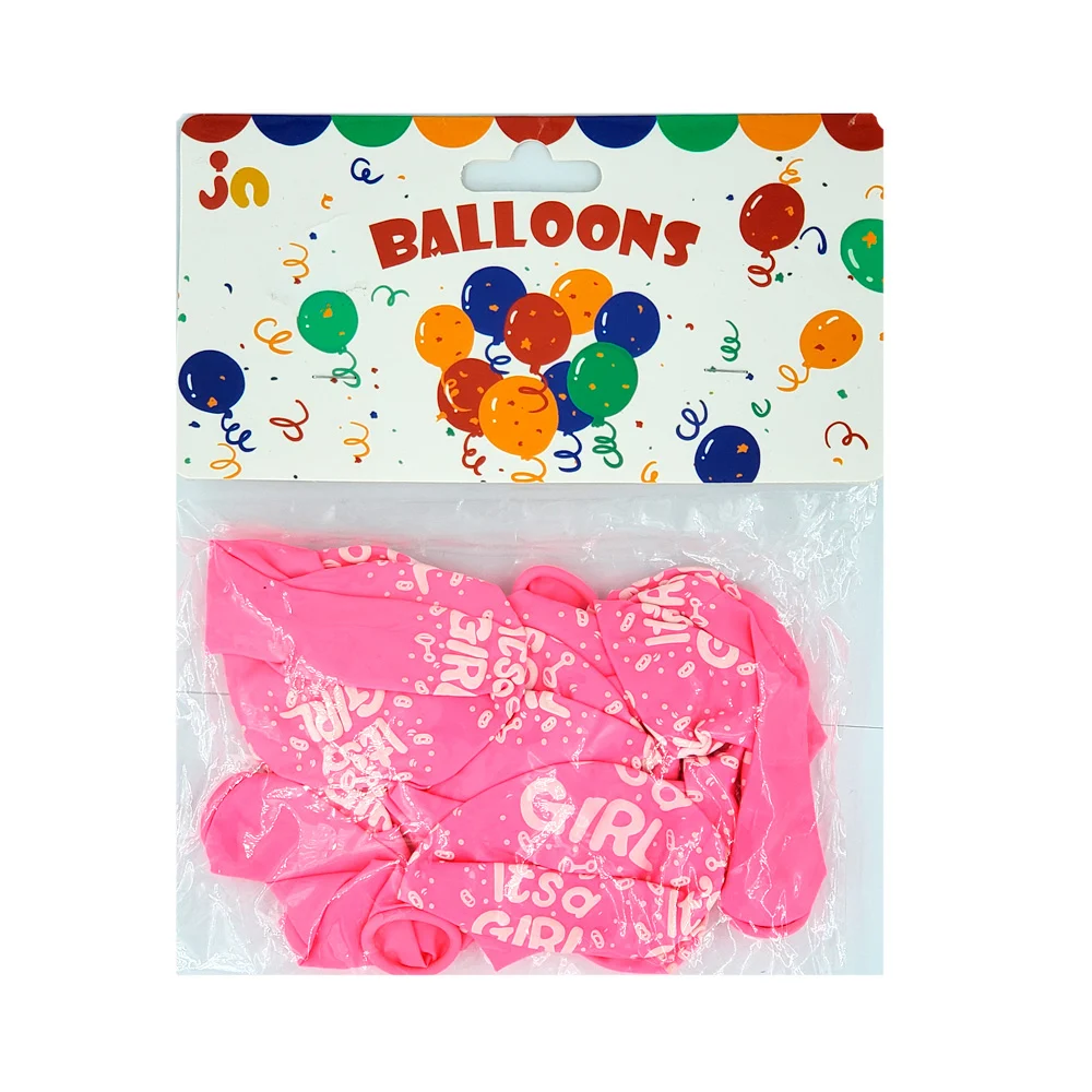 Paquete con 10 globos de látex con temática de baby shower / its girl…
