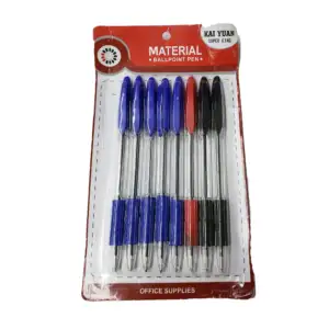 Paquete con 8 plumas bolígrafos de colores / ballpoint pen / kai yuan…