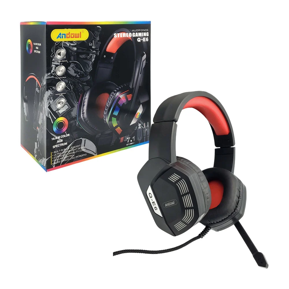 Audífonos diadema alámbrica gamer andowl con almohadillas acolchadas …