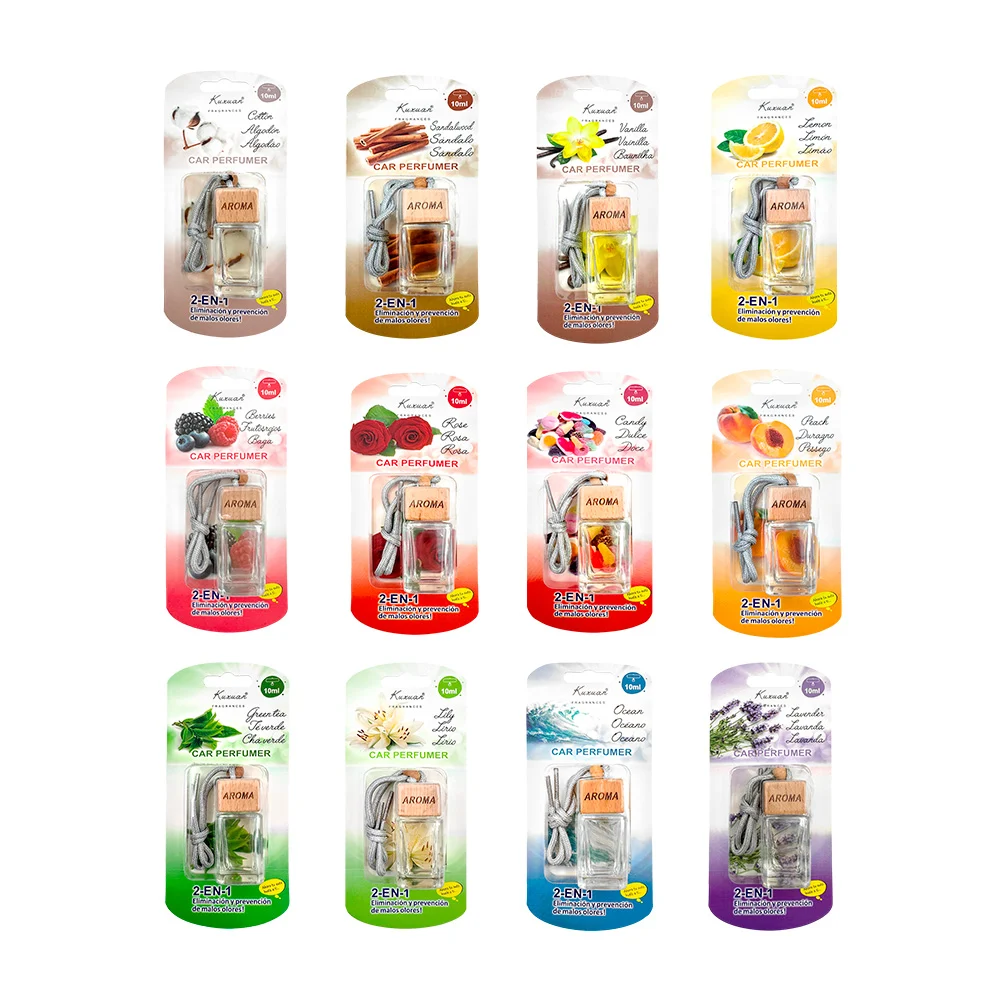 Aromatizante - ambientador para auto 2 en 1, de 10ml con tapa de made…