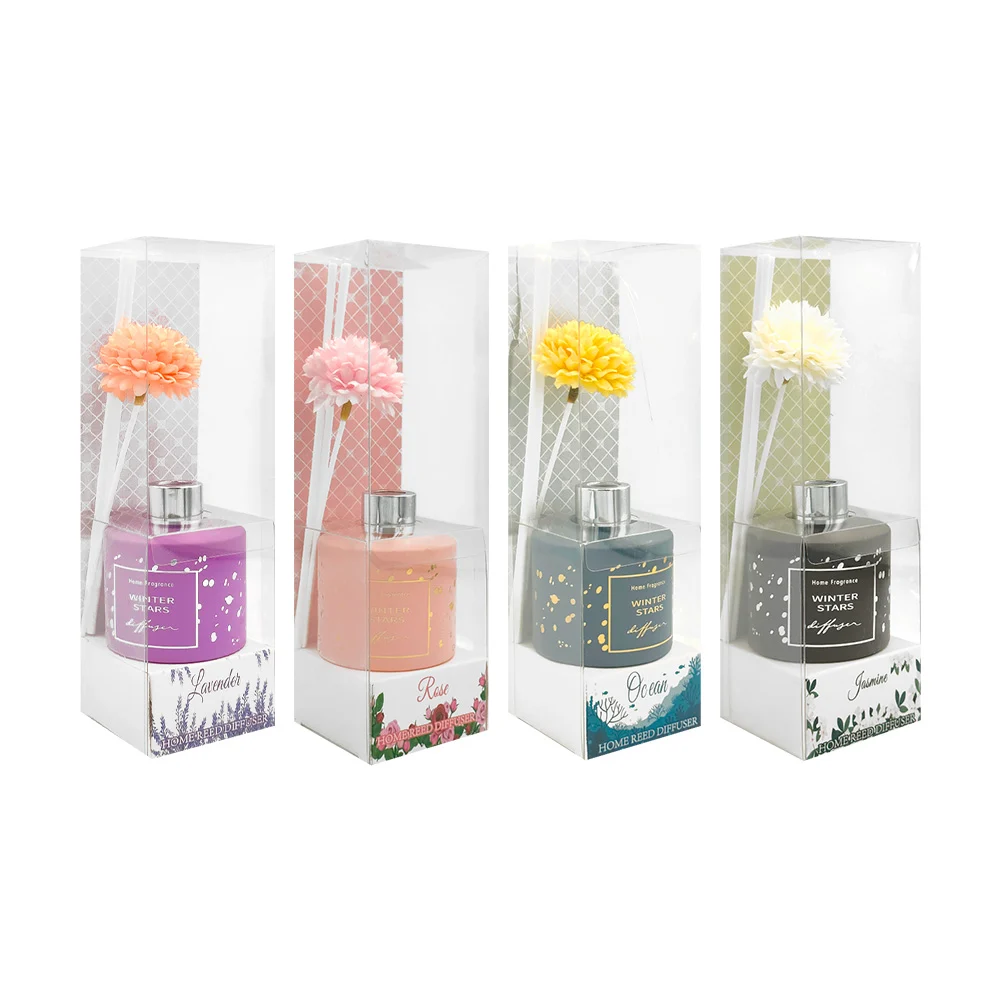 Frasco aromatizante difusor de fragancia con varillas y flor, varieda…