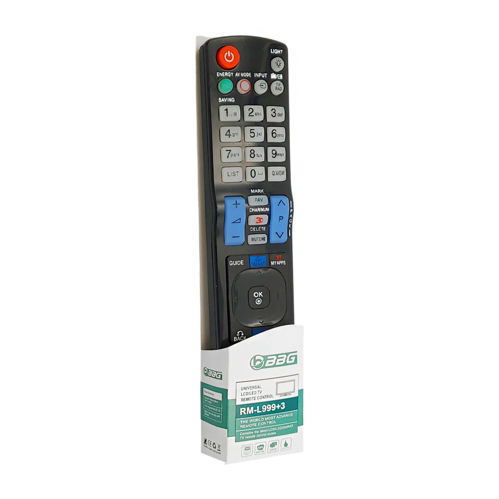 Control remoto universal bbg en color negro para televisión / rm-l999…