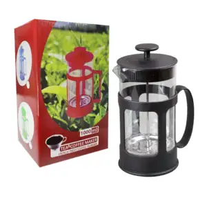 Cafetera prensa francesa de cristal con capacidad de 1000ml, variedad…