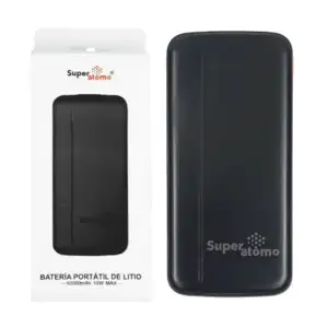 Power bank batería portátil de litio super átomo con 2 puertos usb y …