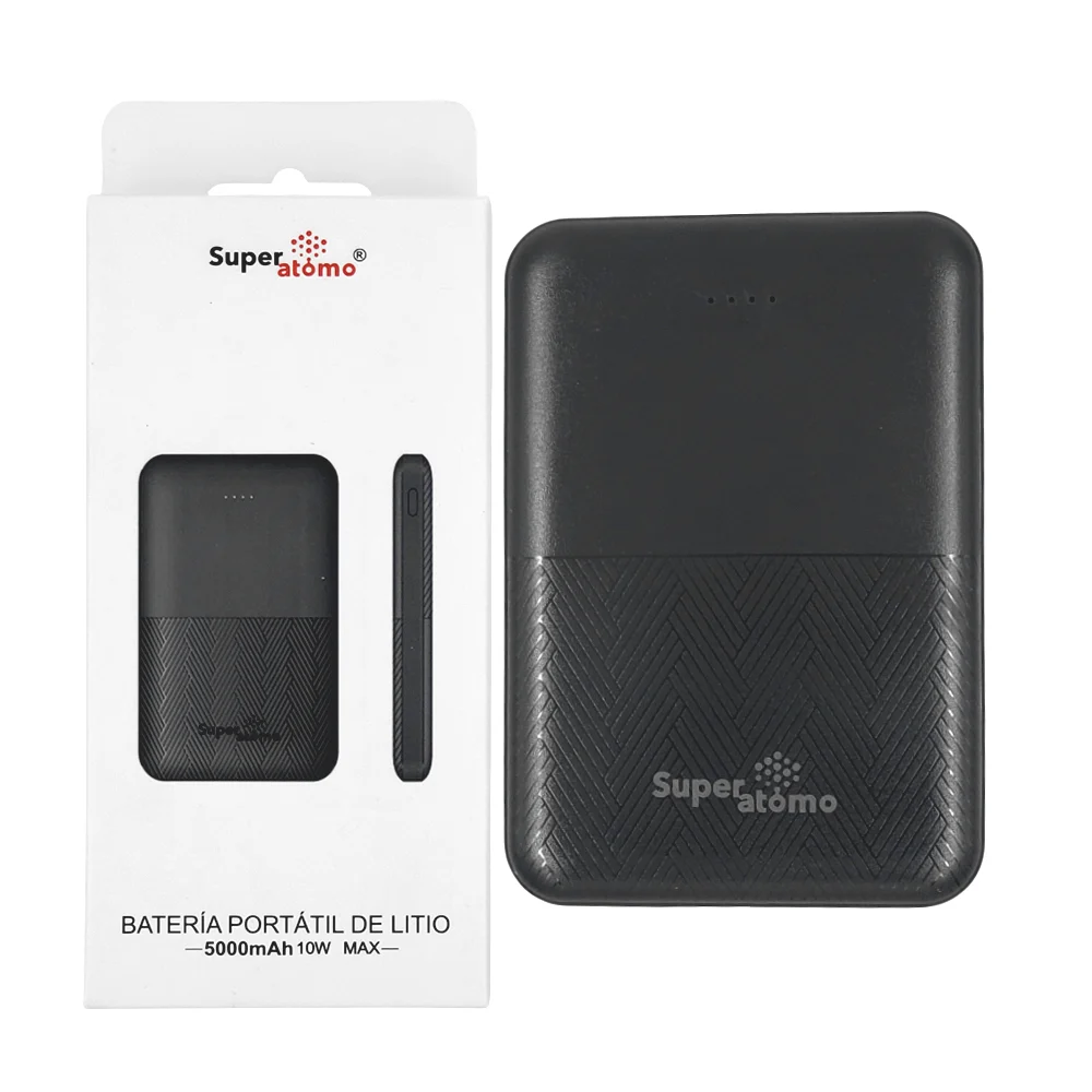Power bank batería portátil de litio super átomo con 2 puertos usb, e…