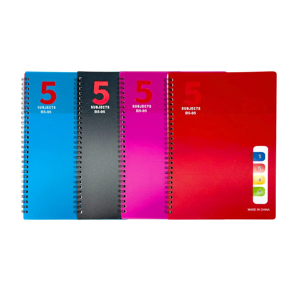 Cuaderno / libreta de raya b5 y doble espiral, variedad de colores / …