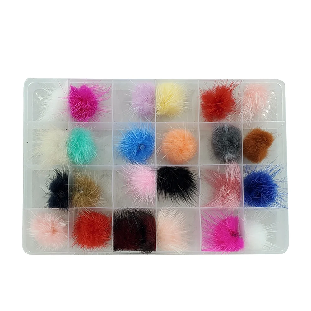24 pompones afelpados, con imán, para decoración de uñas, variedad de…