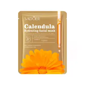 1pza Mascarilla facial reparadora sadoer con extracto de caléndula, 2…