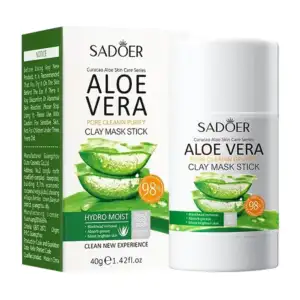 Mascarilla limpiadora en barra sadoer con extracto de aloe vera, 40g …
