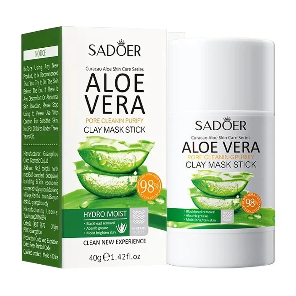 Mascarilla limpiadora en barra sadoer con extracto de aloe vera, 40g …