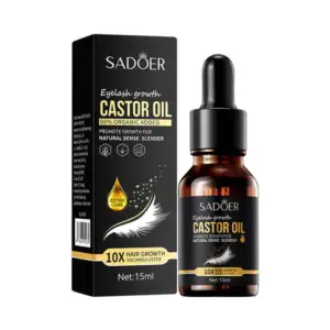 Aceite de ricino sadoer para el crecimiento de pestañas, 15ml / sd385…