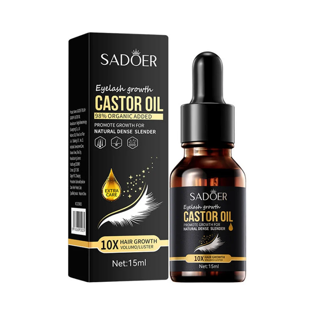 Aceite de ricino sadoer para el crecimiento de pestañas, 15ml / sd385…
