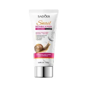 Limpiador facial sadoer con colágeno y baba de caracol para las arrug…