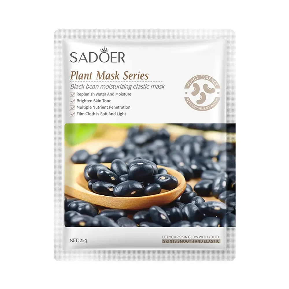 Mascarilla facial sadoer con extracto de frijol negro para hidratar, …