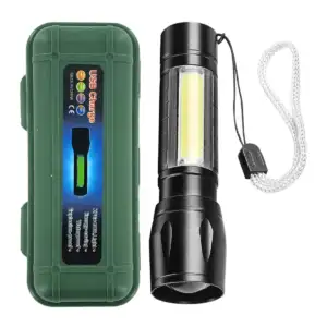 1pza Linterna de mano recargable, con 3 modos de luz intercambiables,…