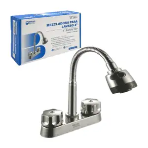 Mezcladora para lavabo solvex de 4 pulgadas con manguera semi flexibl…
