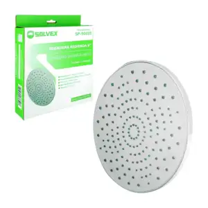 Cabezal para regadera de plástico con recubrimiento de metal 9in / re…