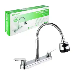 Mezcladora para fregadero de acero inoxidable 8in con chorro de doble…