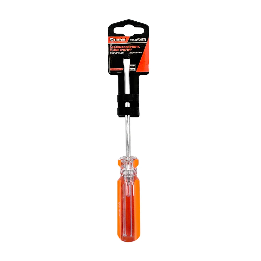 1pza Desarmador con punta plana fumetax de 3/16 x 4 pulgadas y mango …